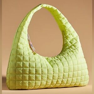 Anthropologie Slouchy Quilted Hobo Tote Bag